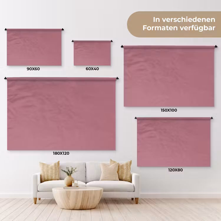Antique - Mauve - Roze Wandkleed katoen klein 269 -tsfeer8_DE