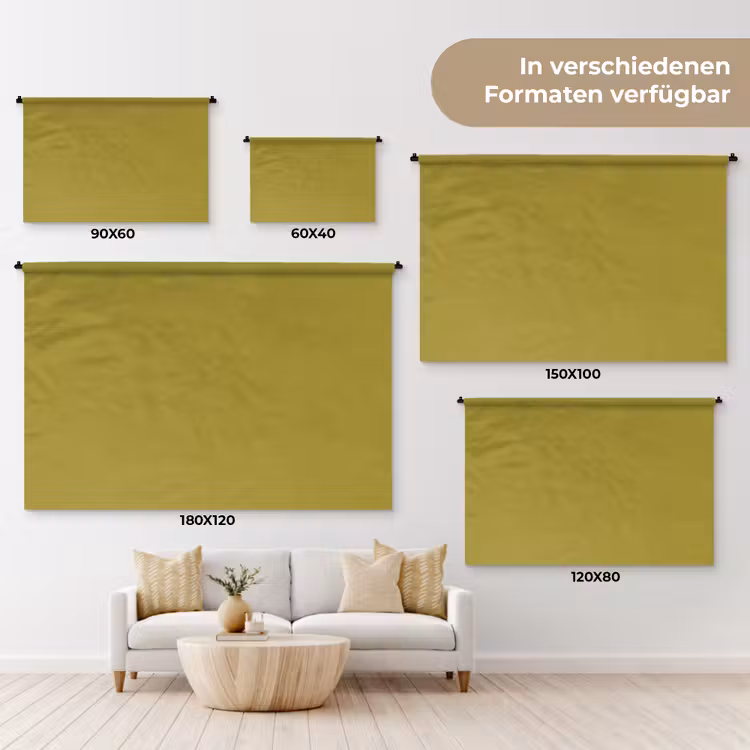 Antique - Moss - Groen Wandkleed katoen klein 269 -tsfeer8_DE