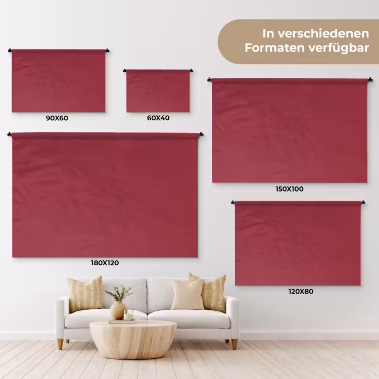 Antique - Ruby - Rood Wandkleed katoen klein 269 -tsfeer8_DE