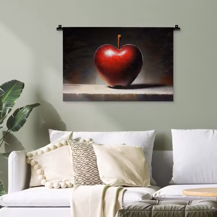 Apple - Hart - Rood Wandkleed katoen klein -sfeer7