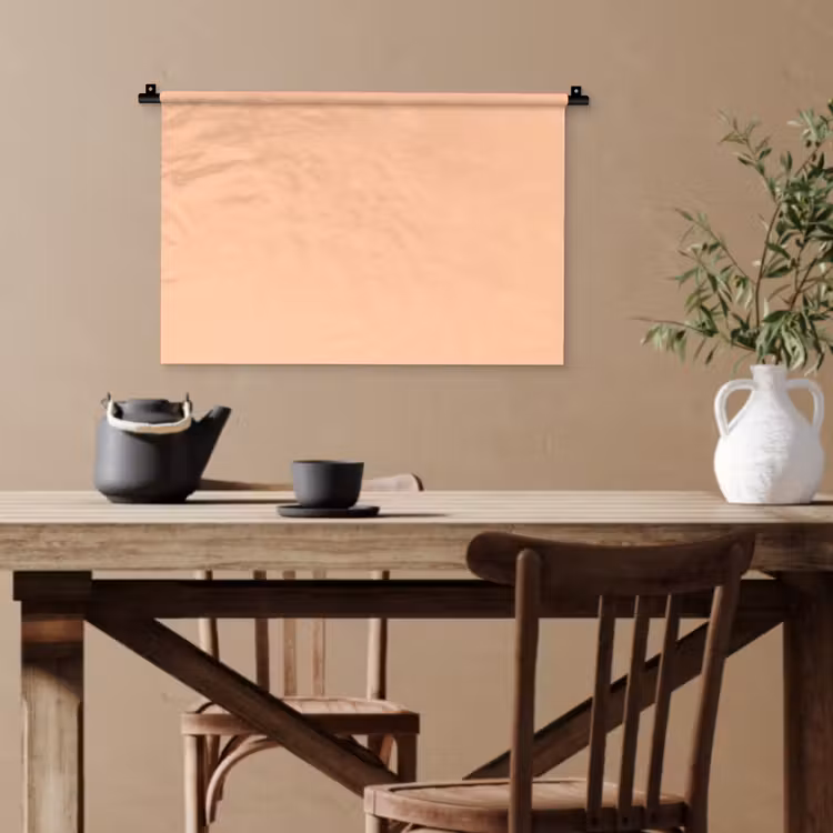 Apricot - Blush - Nude Wandkleed katoen klein 269 -sfeer6