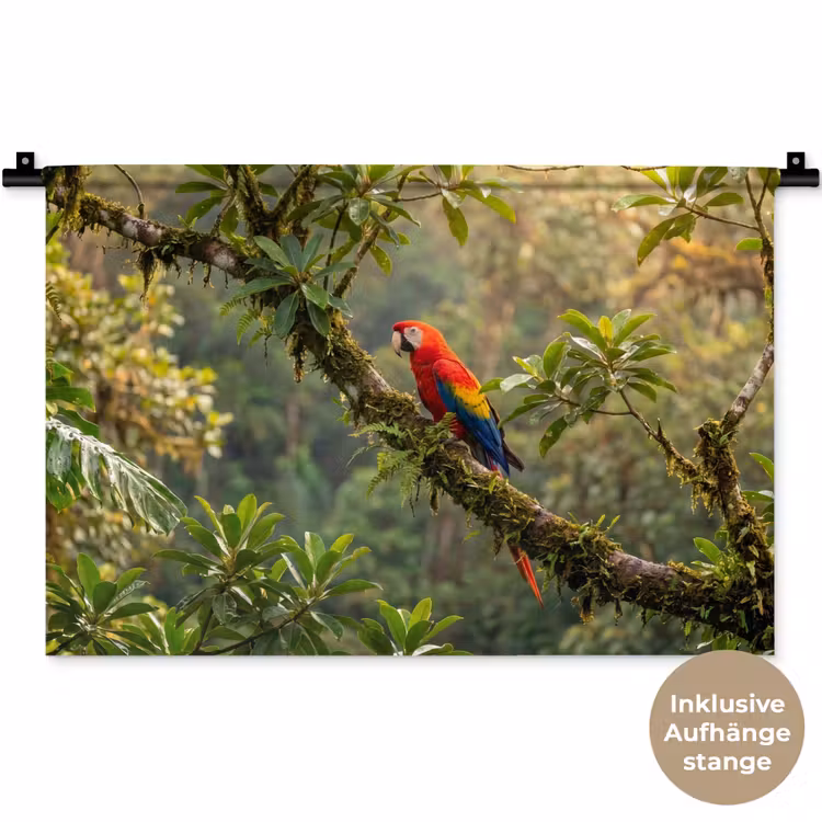 Ara - Jungle - Rood Wandkleed katoen klein -t3d_DE
