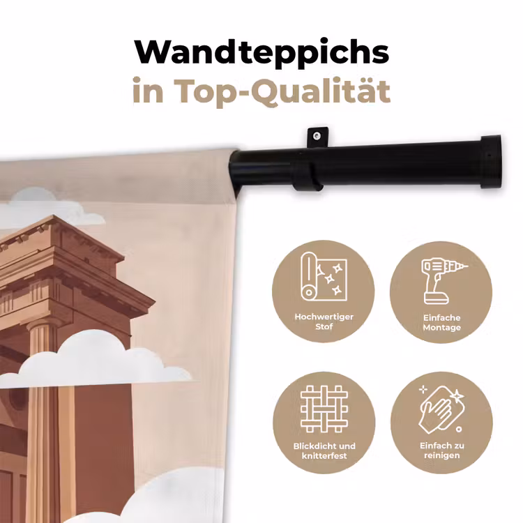 Architectuur - Brandenburg - Berlijn - Zonsondergang - Historisch Wandkleed katoen klein -tsfeer2_DE