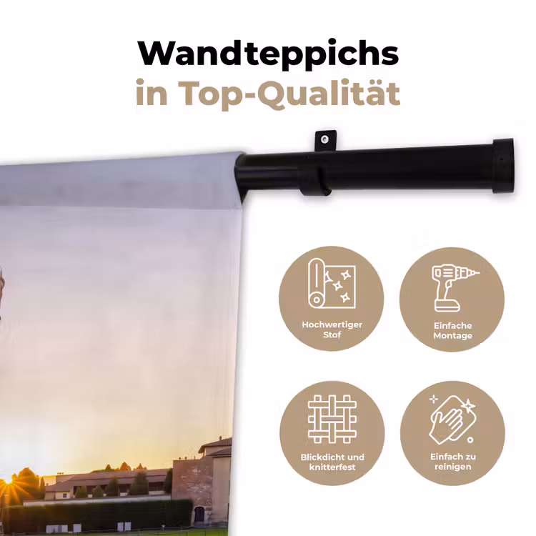 Architectuur - Toren - Pisa - Italië - Zonsondergang Wandkleed katoen klein -tsfeer2_DE