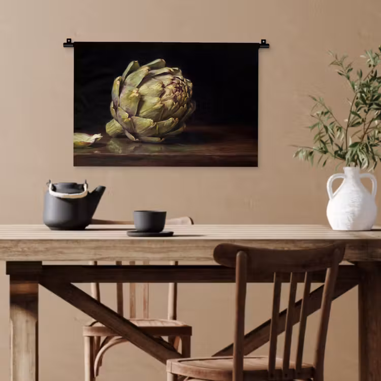 Wandteppich - Artischocke – Essen – Klassisch - Artichok - Eten - Klassiek Wandkleed katoen klein