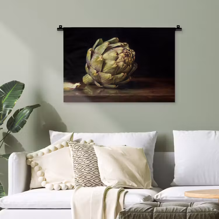 Wandteppich - Artischocke – Essen – Klassisch - Artichok - Eten - Klassiek Wandkleed katoen klein