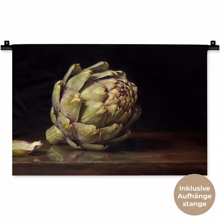 Wandteppich - Artischocke – Essen – Klassisch - Artichok - Eten - Klassiek Wandkleed katoen klein
