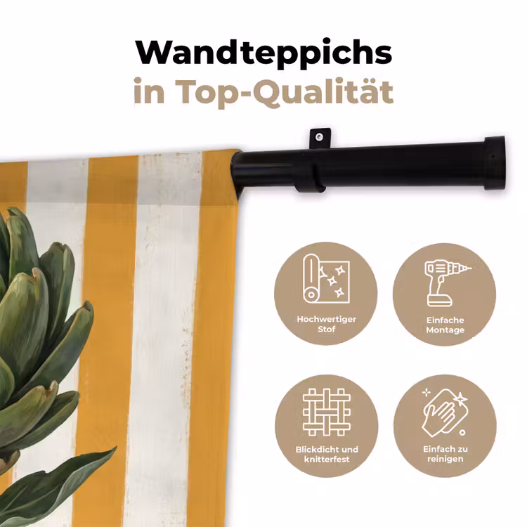 Wandteppich - Artischocke – Modern – Gemüse - Artisjok - Modern - Groente Wandkleed katoen klein
