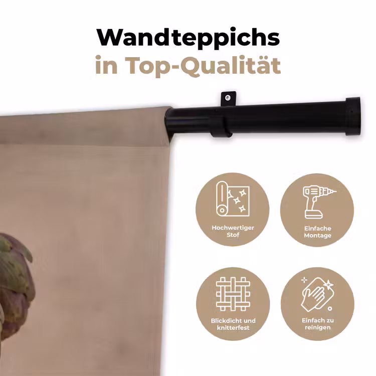 Wandteppich - Artischocken – Hängend – Gemüse - Artisjokken - Hangend - Groenten Wandkleed katoen klein