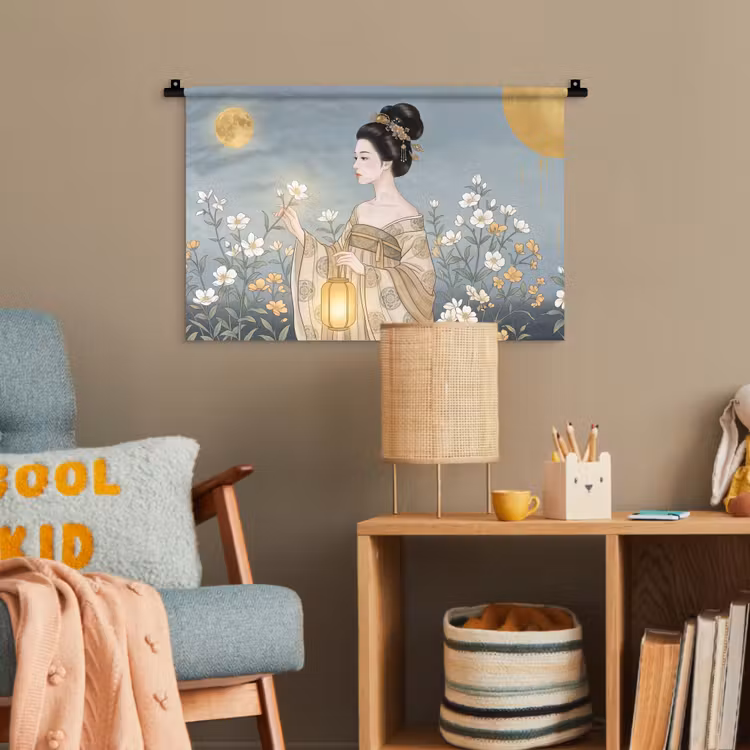 Aziatisch - Vrouw - Kimono Wandkleed katoen klein -wsfeer4_kind