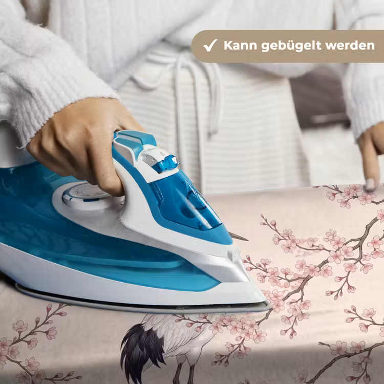 Aziatisch - Kraanvogel - Beige Wandkleed katoen klein -tsfeer9_DE