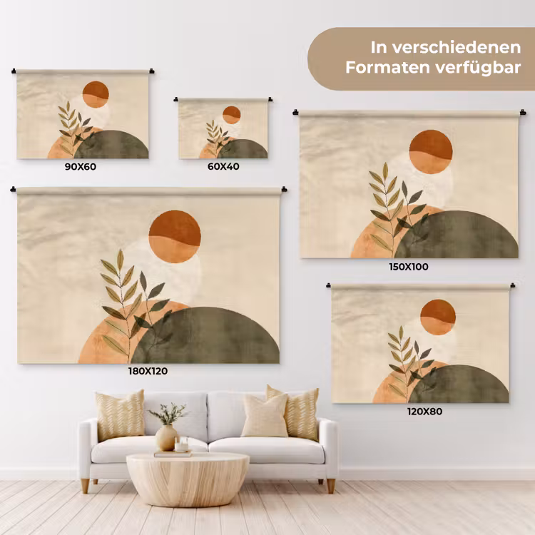 Takken - Vormen - Abstract Wandkleed katoen klein -tsfeer8_DE