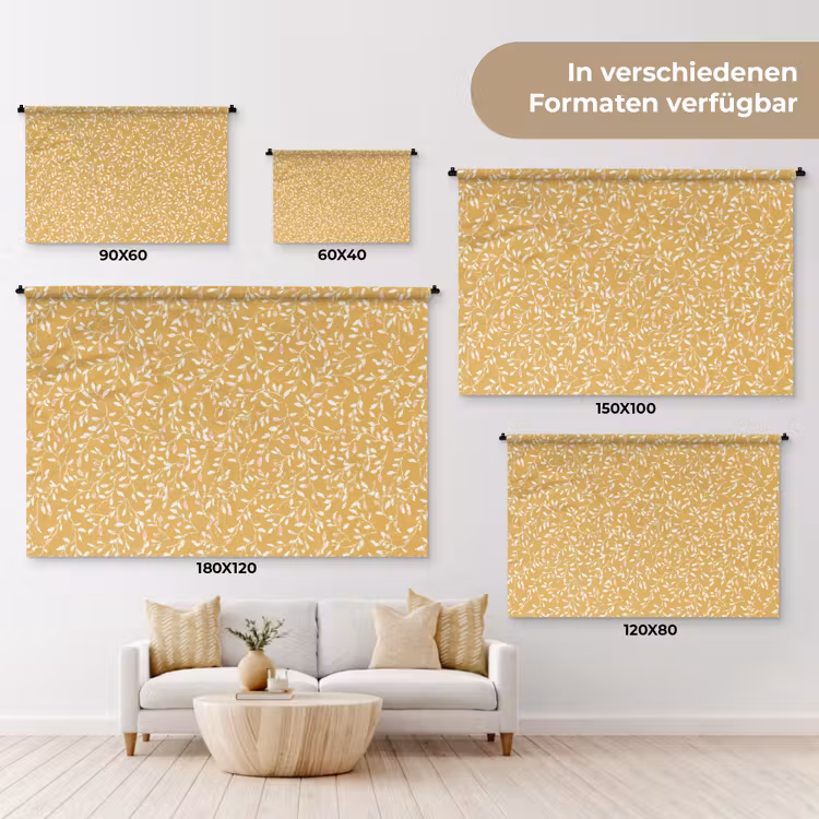 Takjes - Patroon - Oker Wandkleed katoen klein 269 -tsfeer8_DE