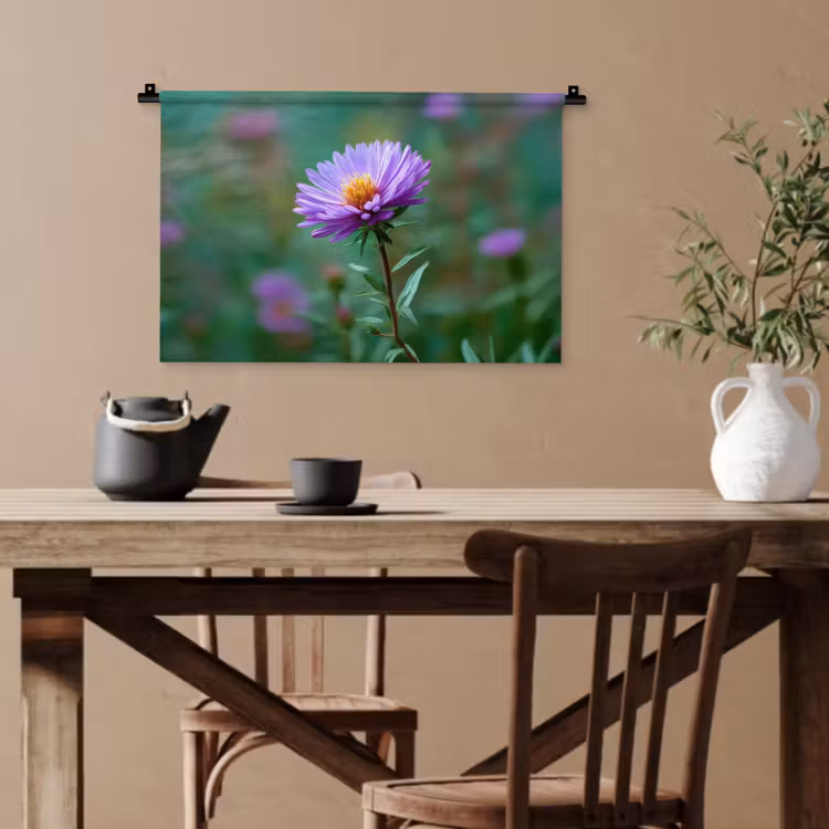 Aster - Paars - Bloem - Blaadjes Wandkleed katoen klein -sfeer6