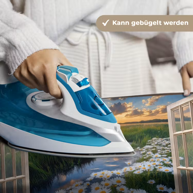Doorkijk - Landschap - Raam - Water - Zonsondergang Wandkleed katoen klein -tsfeer9_DE