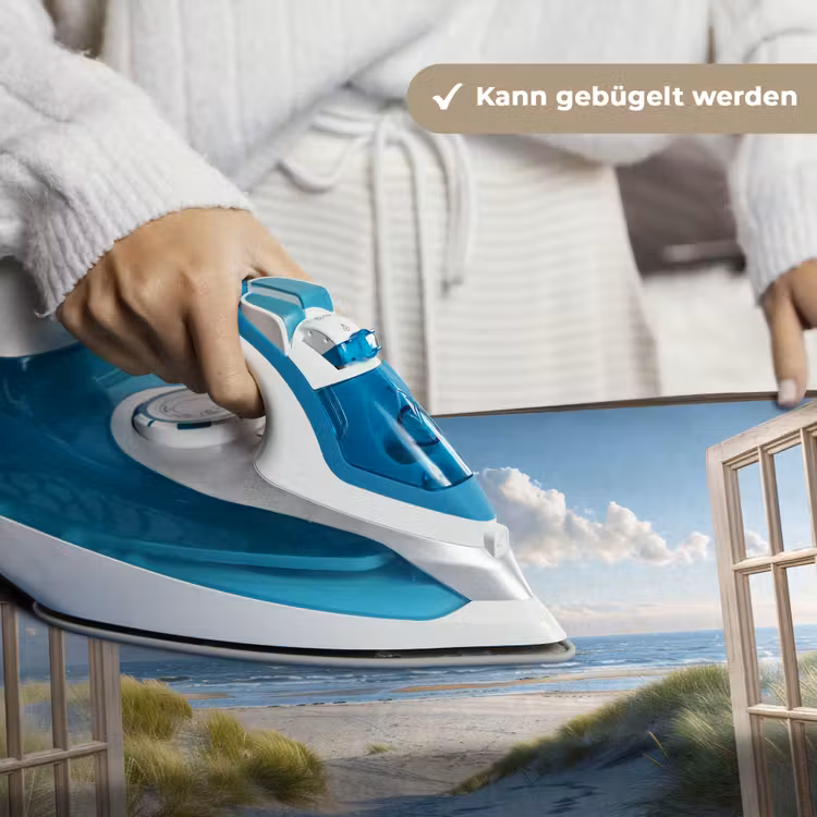 Doorkijk - Strand - Raam - Duinen - Zee Wandkleed katoen klein -tsfeer9_DE