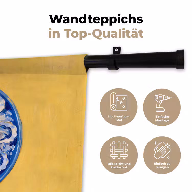 Oesters - Citroen - IJs - Modern - Geel Wandkleed katoen klein -tsfeer2_DE