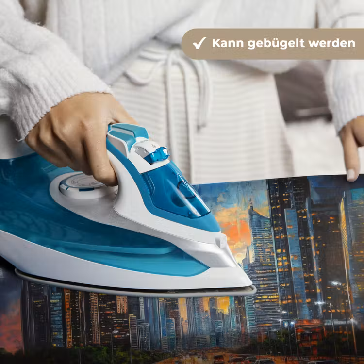 Auto - Skyline - Zon - Blauw Wandkleed katoen klein -tsfeer9_DE