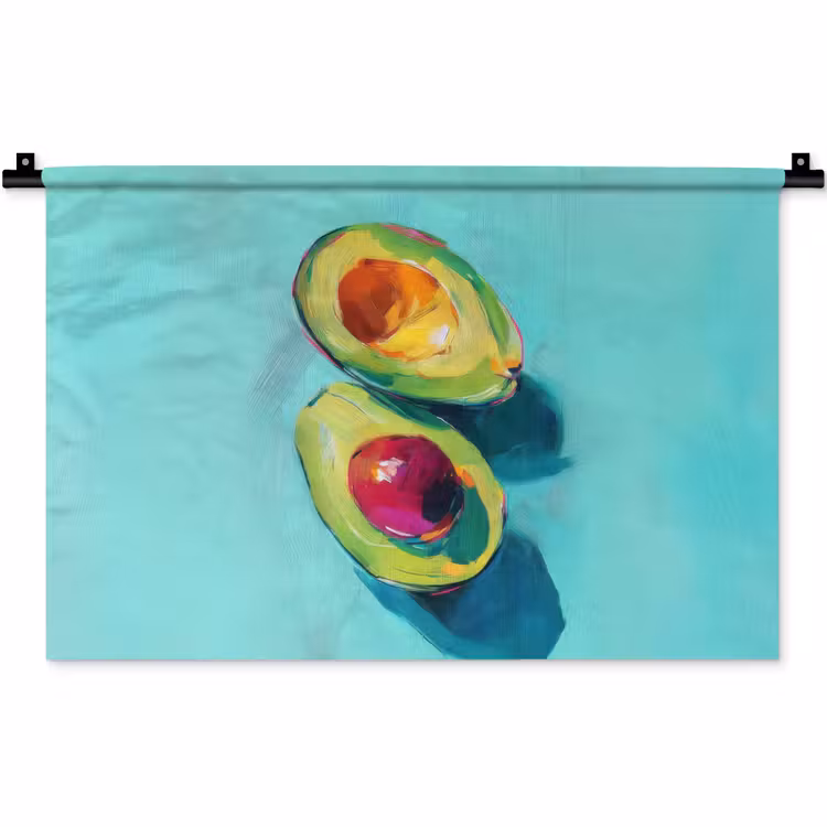 Avocado - Groen - Pit - Schaduw Wandkleed katoen klein -zz3d