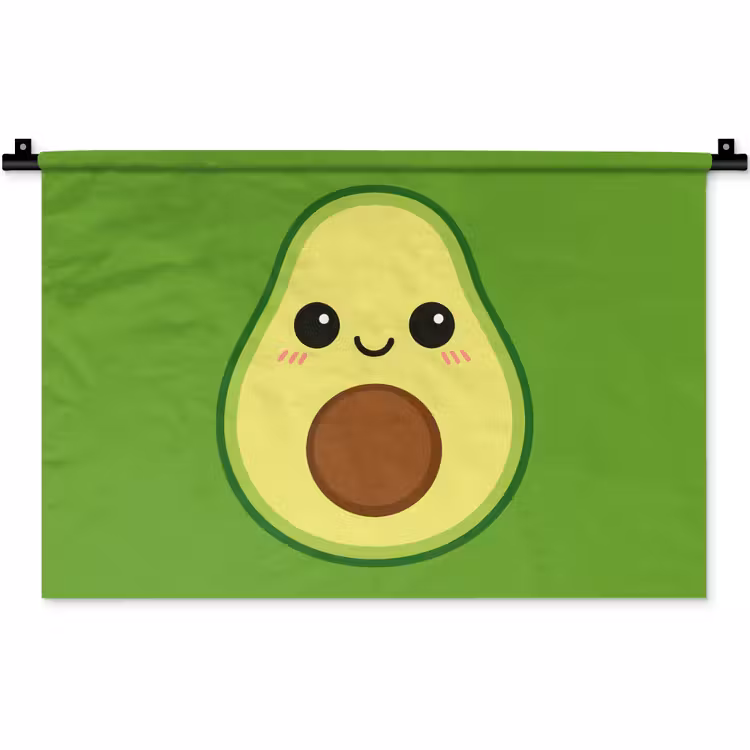 Avocado - Groen - Speels Wandkleed katoen klein -zz3d