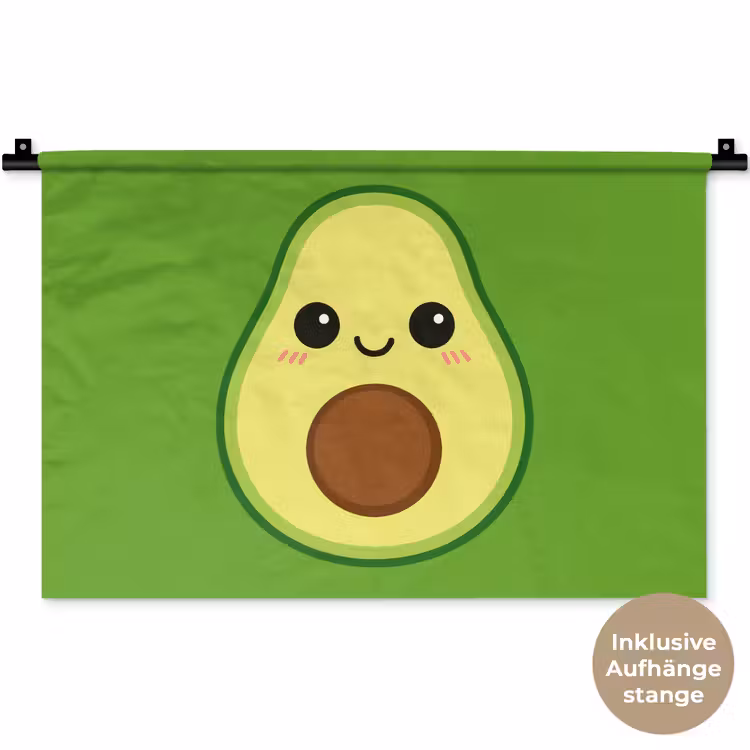 Avocado - Groen - Speels Wandkleed katoen klein -t3d_DE