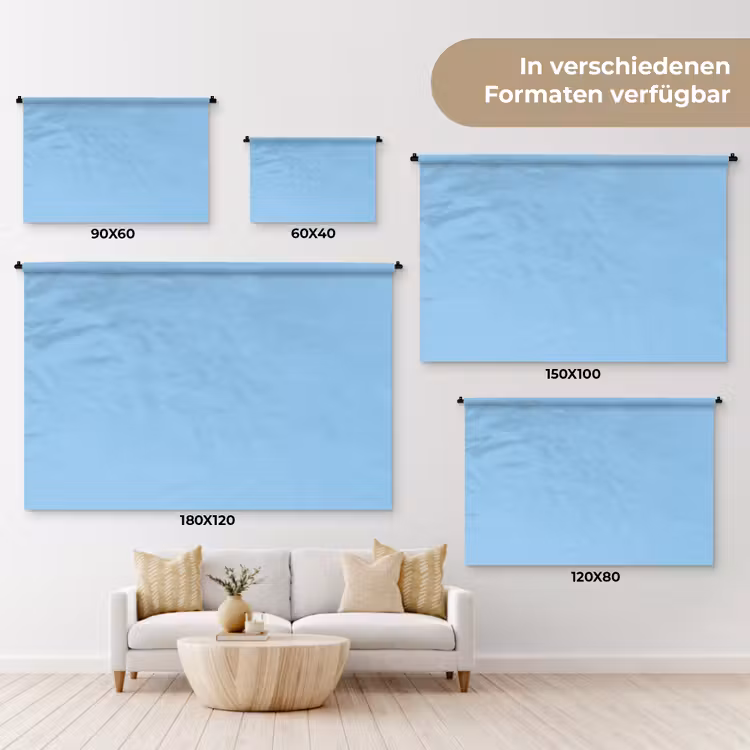 Baby - Blue - Blauw Wandkleed katoen klein 269 -tsfeer8_DE