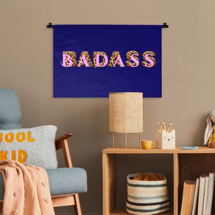 Badass - Panterpint - Schaduw - Roze Wandkleed katoen klein -wsfeer4_kind