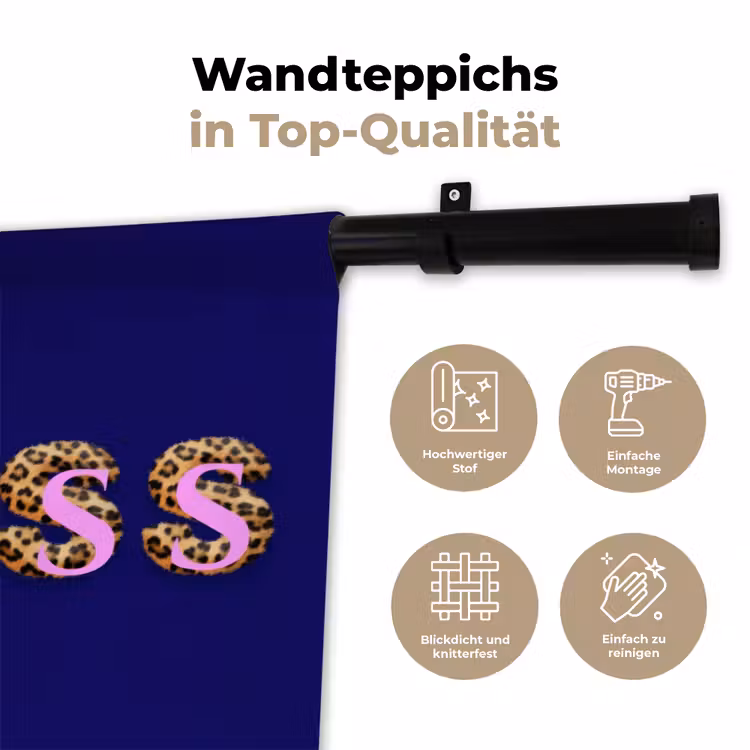 Badass - Panterpint - Schaduw - Roze Wandkleed katoen klein -tsfeer2_DE