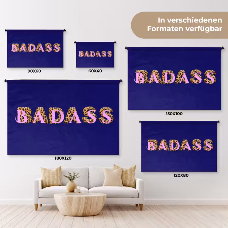 Badass - Panterpint - Schaduw - Roze Wandkleed katoen klein -tsfeer8_DE