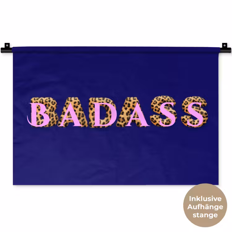 Badass - Panterpint - Schaduw - Roze Wandkleed katoen klein -t3d_DE