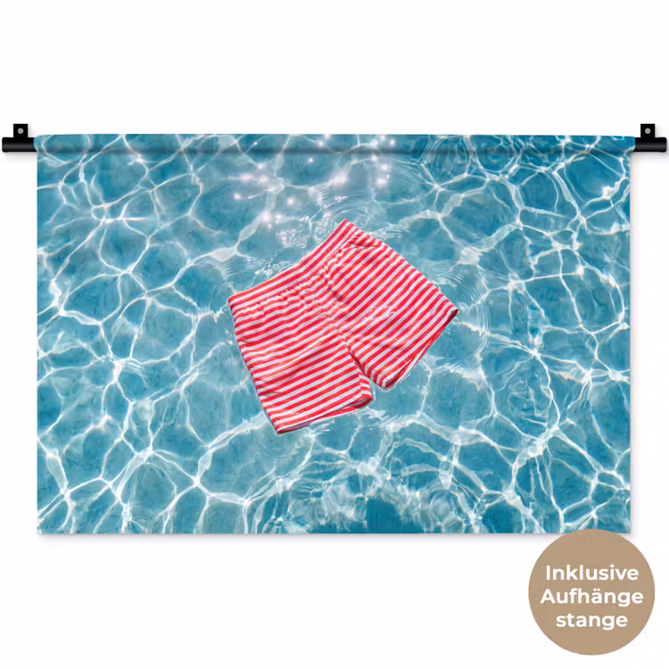 Zwemkleding - Gestreept - Water - Zomer - Rood-wit Wandkleed katoen klein -t3d_DE
