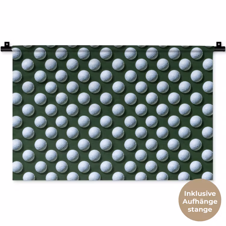 Ballen - Golf - Groen Wandkleed katoen klein 269 -t3d_DE