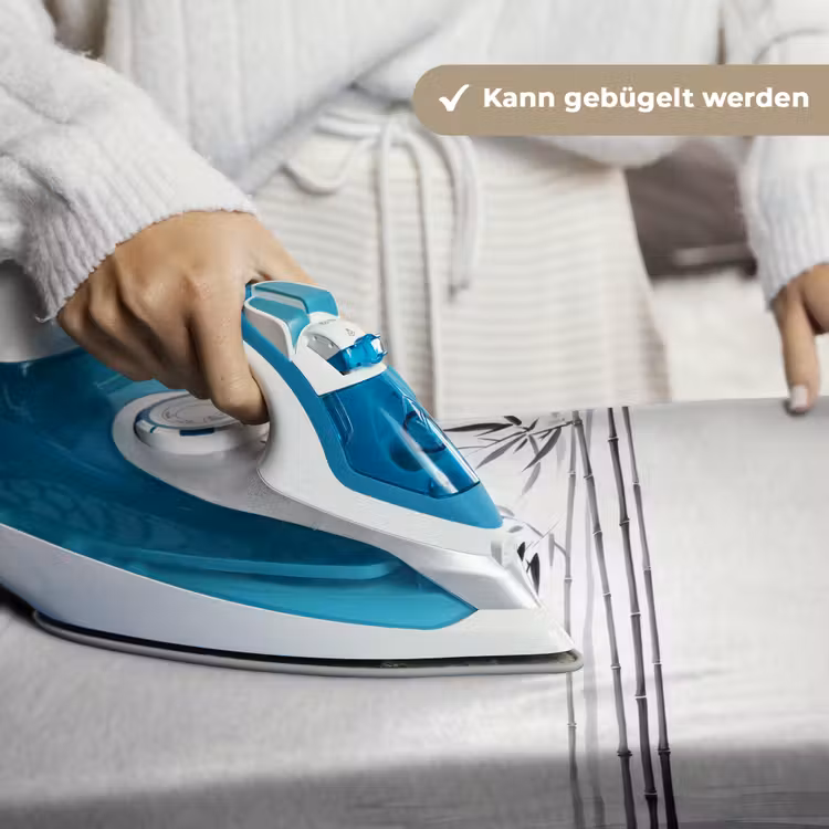 Bamboestammen - Water - Minimalistisch - Wit Wandkleed katoen klein -tsfeer9_DE