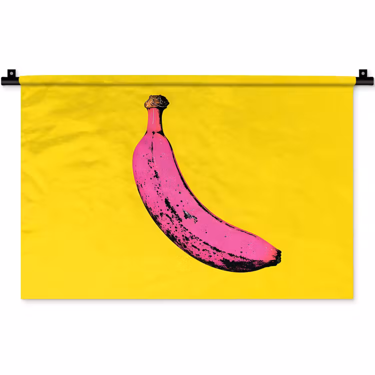 Banaan - Grafisch - Geel Wandkleed katoen klein -zz3d