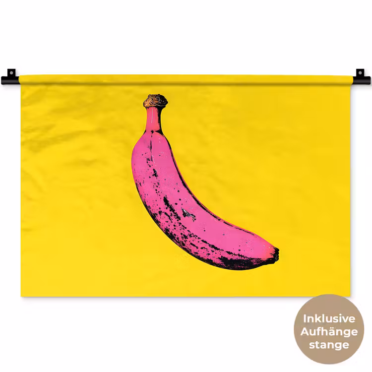 Banaan - Grafisch - Geel Wandkleed katoen klein -t3d_DE