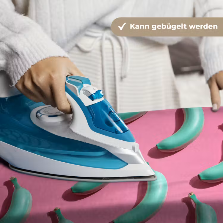 Bananen - Patroon - Blauw - Roze Wandkleed katoen klein -tsfeer9_DE