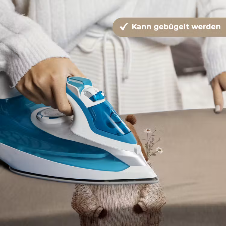 Beer - Witte bloemen - Knus Wandkleed katoen klein -tsfeer9_DE