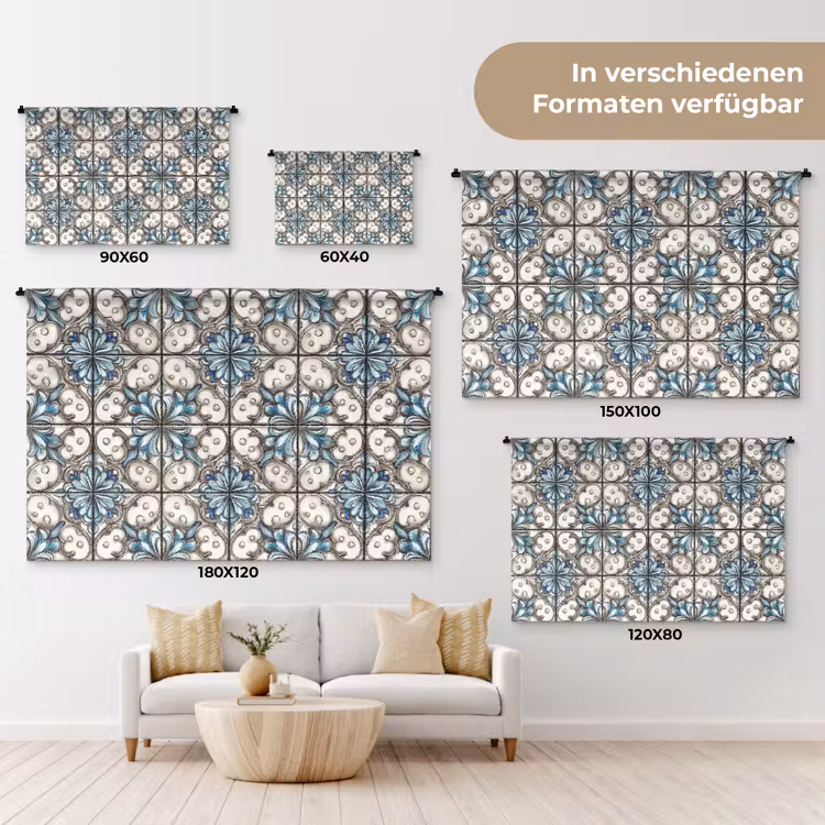 Barok - Tegel - Kleurrijk Wandkleed katoen klein 269 -tsfeer8_DE