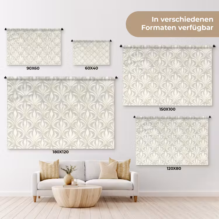 Barok - Patroon - Beige Wandkleed katoen klein 269 -tsfeer8_DE