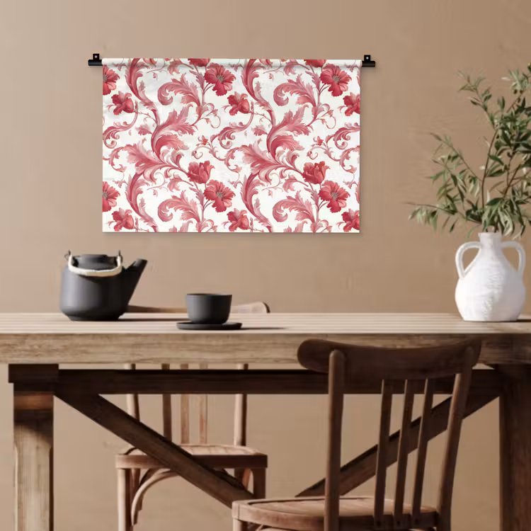 Barok - Patroon - Rood Wandkleed katoen klein 269 -sfeer6