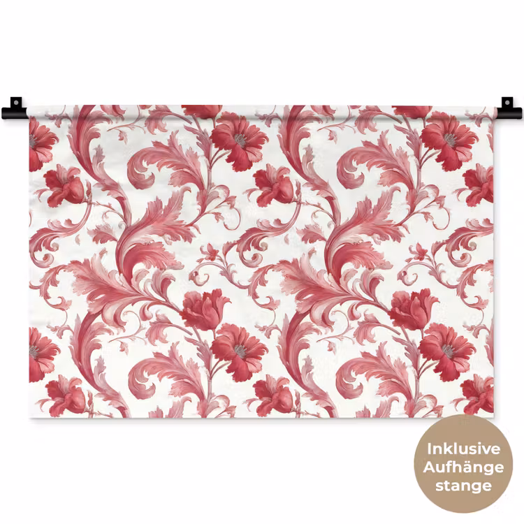 Barok - Patroon - Rood Wandkleed katoen klein 269 -t3d_DE