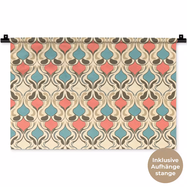Barok - Retro - Kleurrijk Wandkleed katoen klein 269 -t3d_DE
