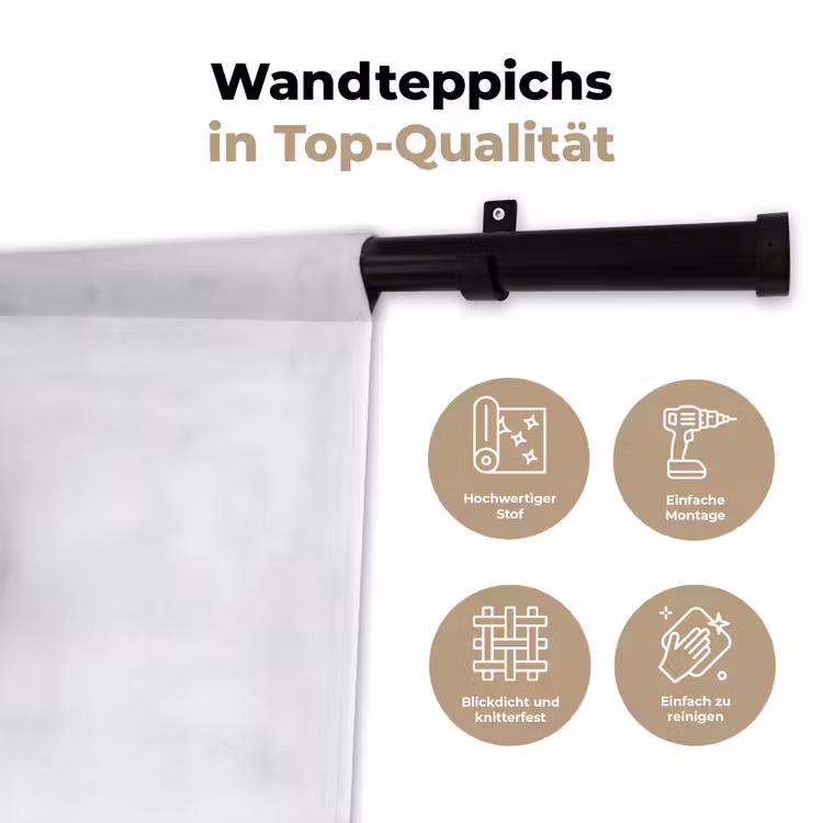 Basketbalbord - Minimalistisch - Zwart Wandkleed katoen klein -tsfeer2_DE