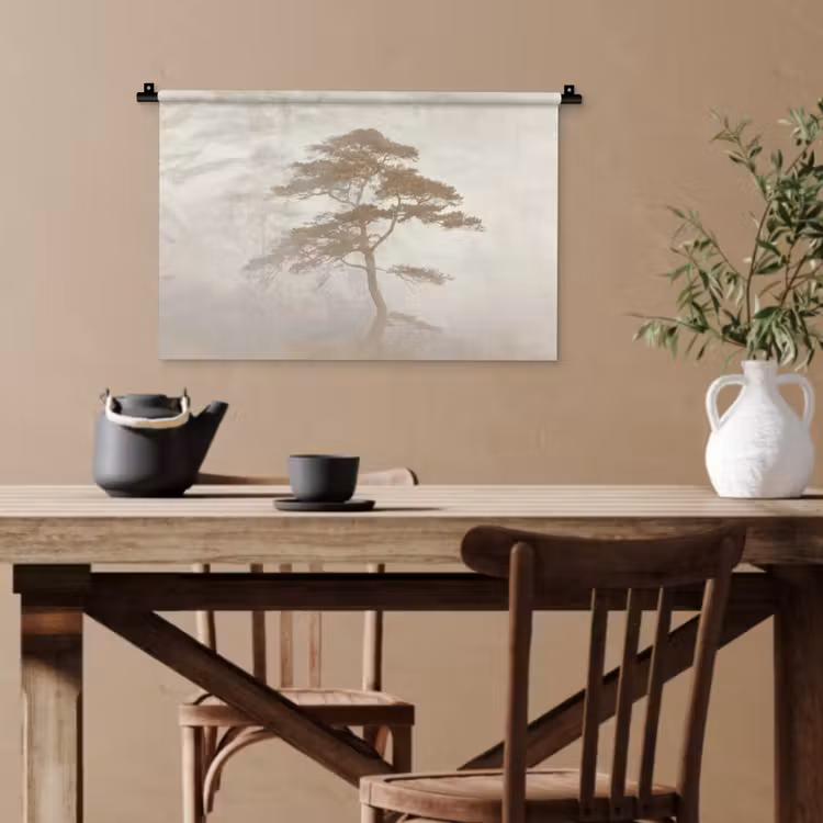 Boom - Oosterse stijl - Landschap Wandkleed katoen klein -sfeer6