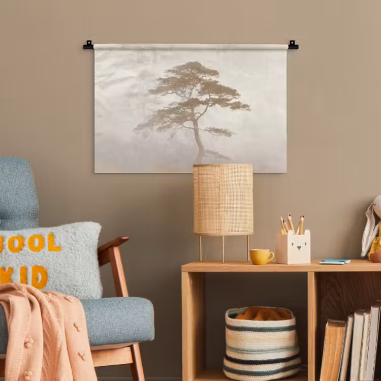 Boom - Oosterse stijl - Landschap Wandkleed katoen klein -wsfeer4_kind