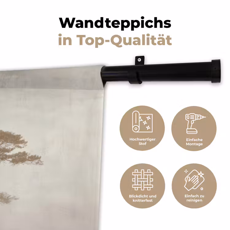 Boom - Oosterse stijl - Landschap Wandkleed katoen klein -tsfeer2_DE