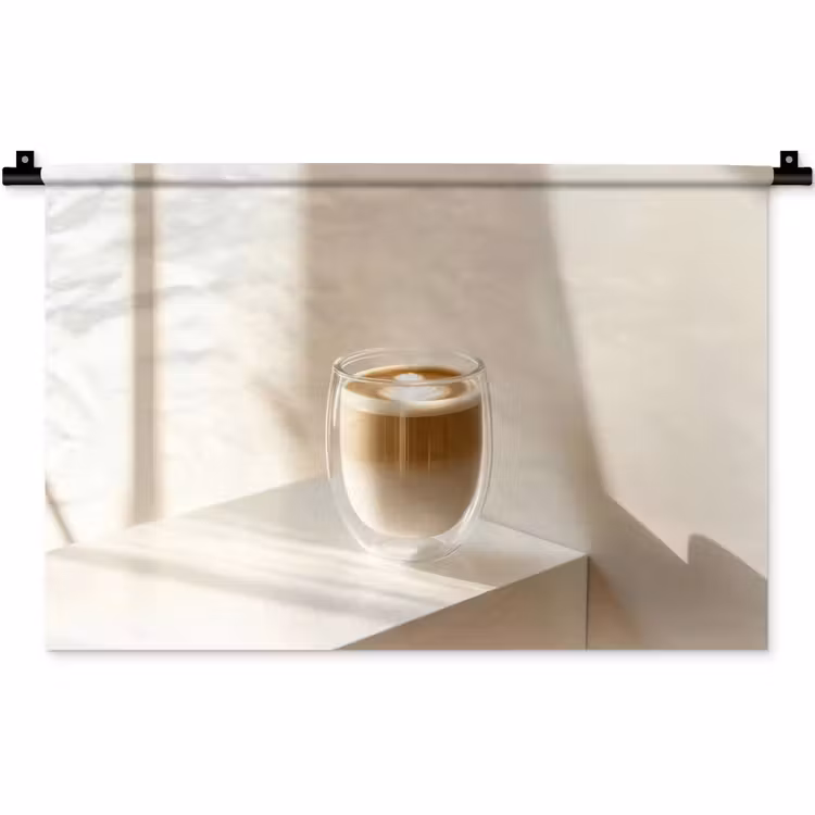 Mok - Latte - Minimalistisch - Schaduw Wandkleed katoen klein -zz3d