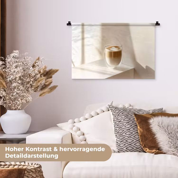 Mok - Latte - Minimalistisch - Schaduw Wandkleed katoen klein -tsfeer1_DE