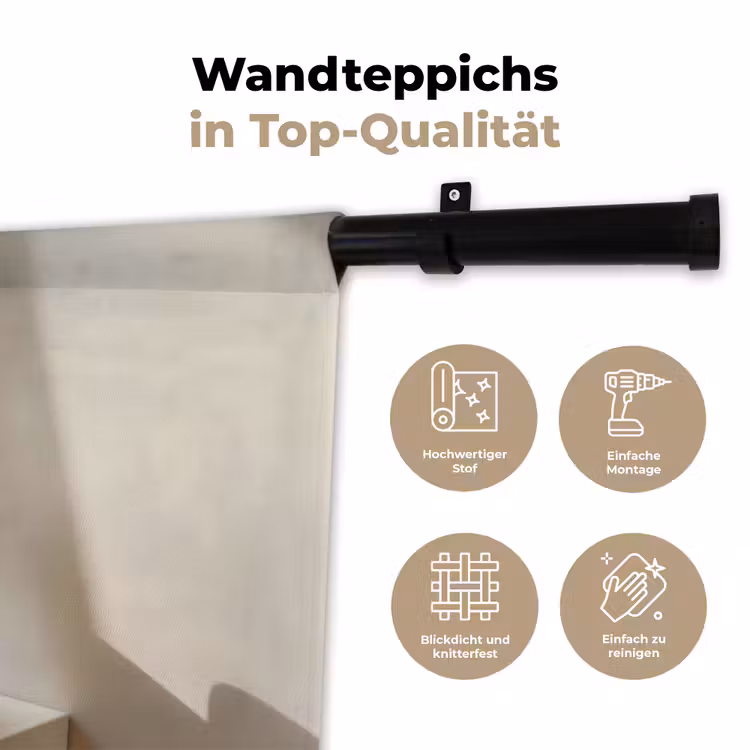 Mok - Latte - Minimalistisch - Schaduw Wandkleed katoen klein -tsfeer2_DE
