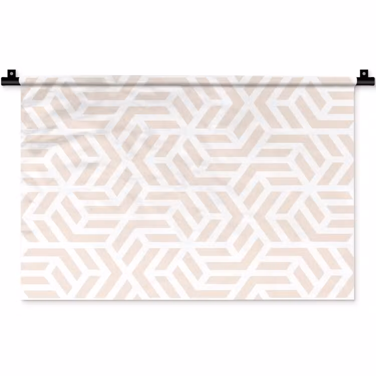 Beige - Geometrie - Patronen - Abstract Wandkleed katoen klein 269 -zz3d